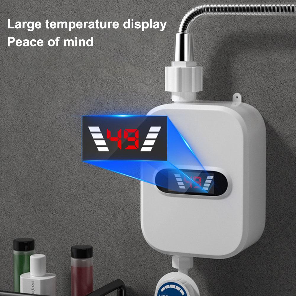 3000W Hot Water Heater Digital Display Instant Heating Machine 110V 220V Tankless Water Heater for Bathroom Hot Water Shower