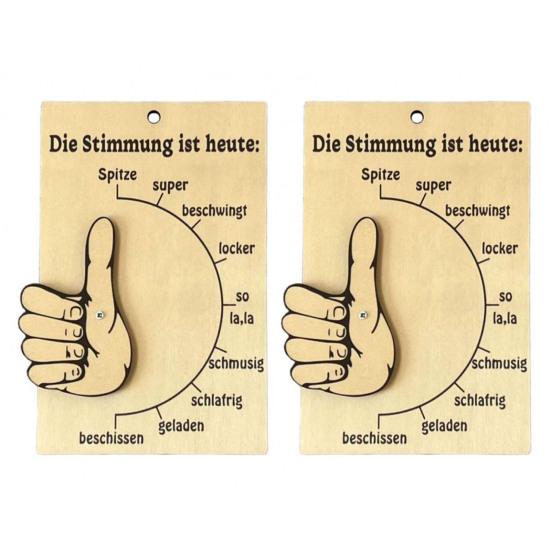 

1 Pc/2 Pcs/3 Pcs Wooden Mood Barometers Wall Decor Mood Reflection Sign Easy to Use Emotion Indicator for Home Office Decor Use 2pcs