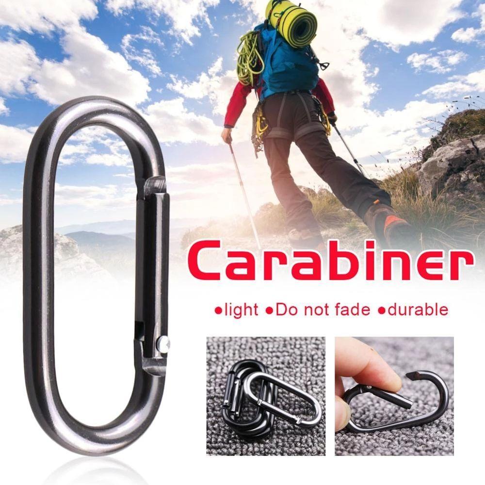 

Safe Oval Fishing Metal Carabiners Hanging Buckle Keychain Clip Hooks