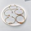 Exaggerated Geometric Knotted Bangle Set: Five-Piece Minimalist Style