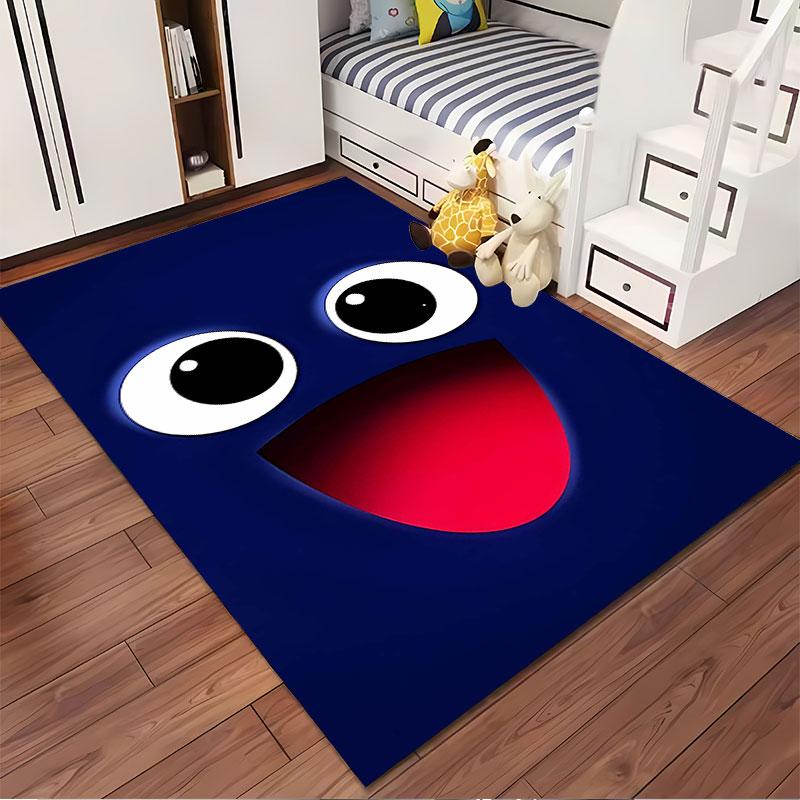 Happy Face Cartoon Carpet Design suitable as a non-slip mat for the living room or bedroom sofa