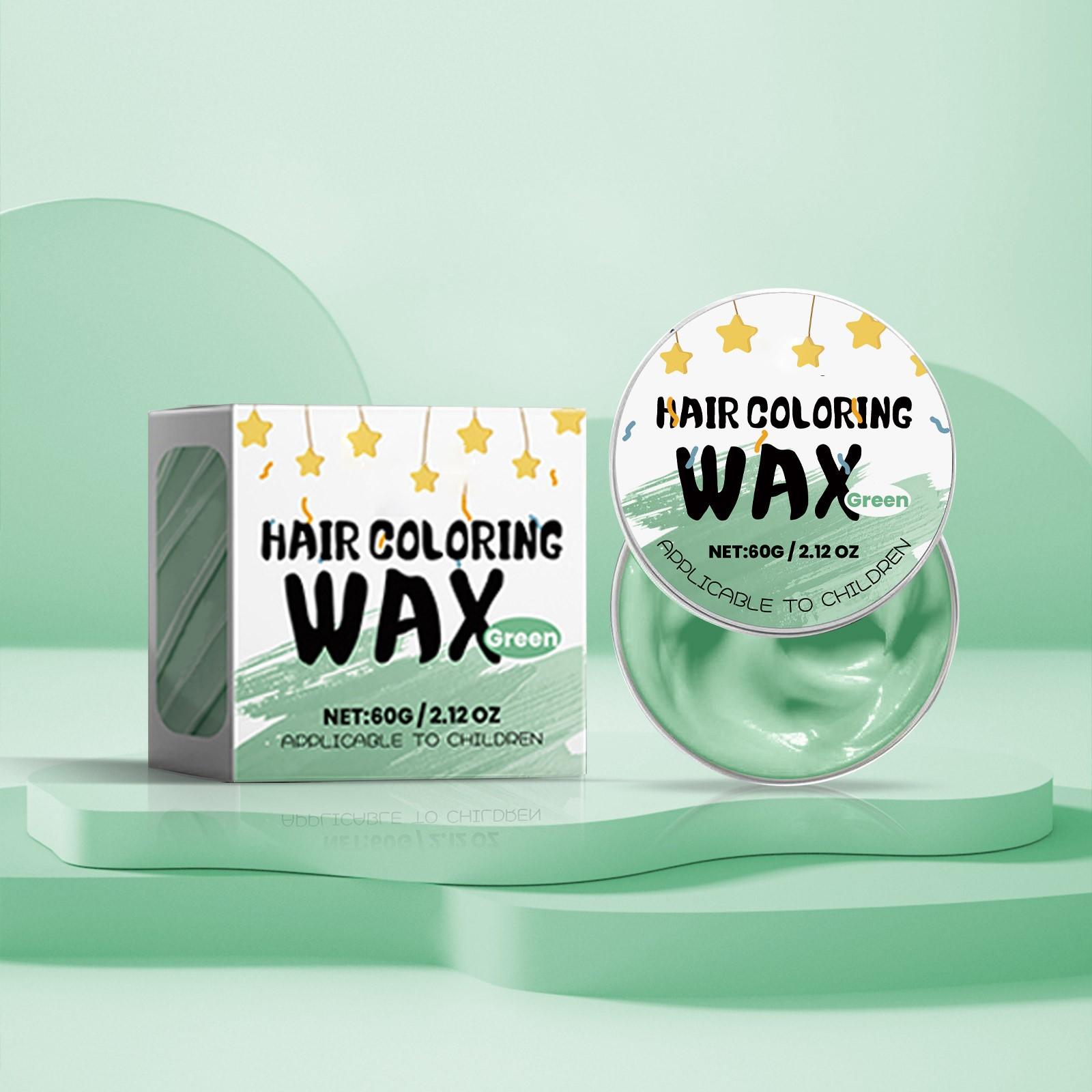 

Детский воск для волос, временный воск для волос, натуральная окраска для причесок, для мужчин и женщин, для вечеринок, косплея, 60 г One Size зелёный