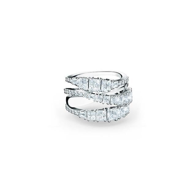 European Elegant Temperament Crystals From Austrianmulti-layer Fashion Ring Spiral Twist Design Female