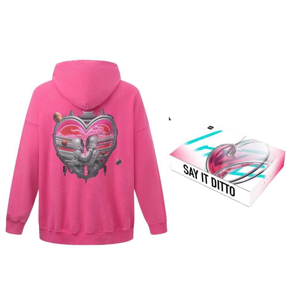 Li-Ning Valentine's Day Graphic Hoodie 'Pink' Men's AWDT231-4