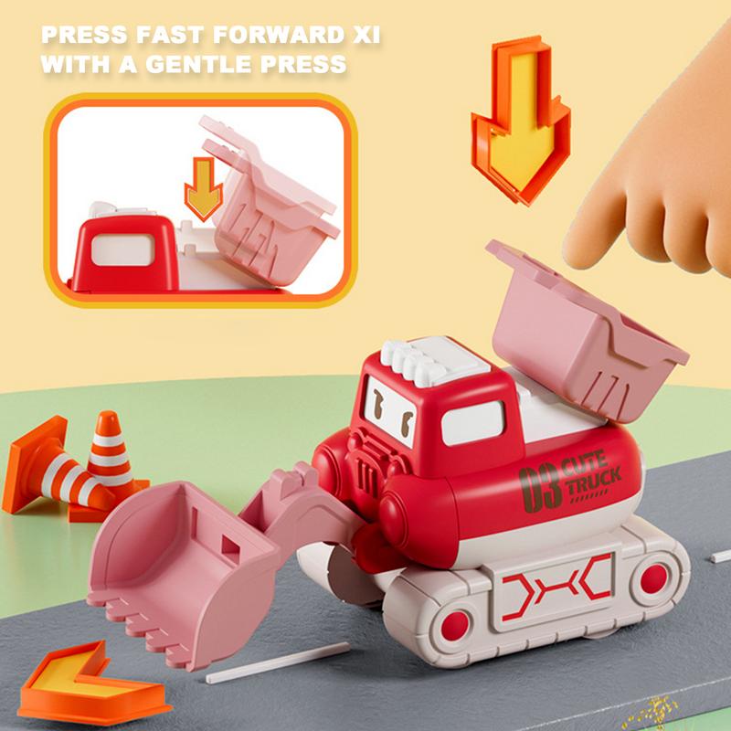 Mini Excavator Funny Construction Car Toys Educational Kids Toys Creative Excavator Toy For Christmas Party Gift Aged 3