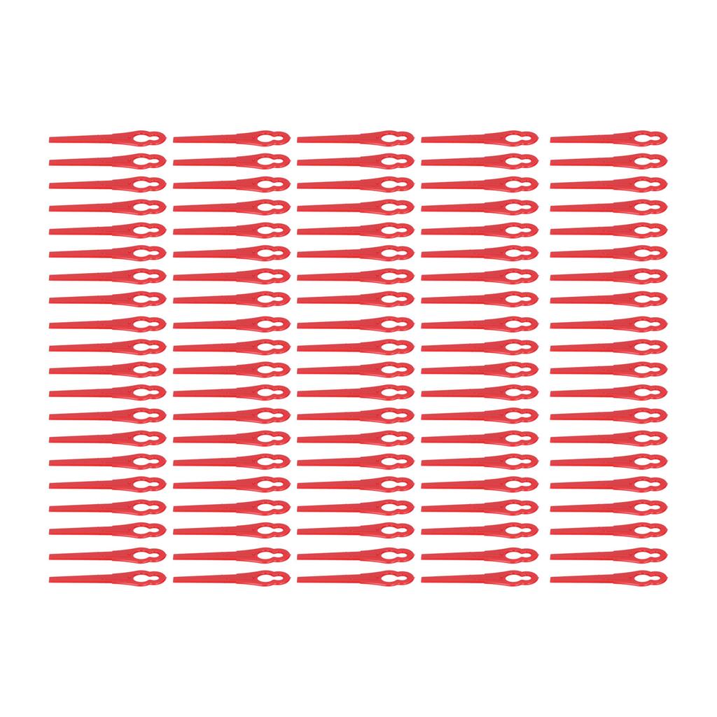 100Pcs Plastic Cutter Blades Lawn Mower Cutting Tool Replacement Garden Pruning AccessoriesRed