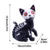 Small Halloween Figurines Desktop Halloween Statue Home Decoration Skeleton Cat Dog Sculpture For Bookshelf Bedside Bookcase