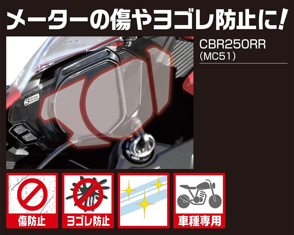 Kitaco 000-1840000 Meter Protective Film CBR250RR (MC51), Sold As 1