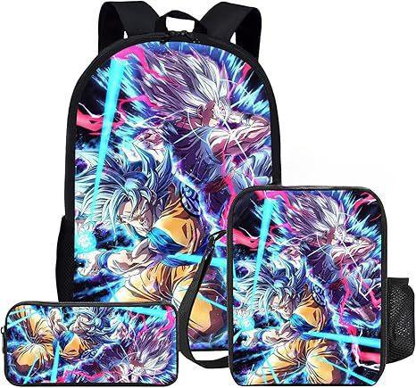 Primary And Secondary School Students Dragonball Schoolbag Three-Piece Cartoon Animation Backpack