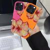 Elegant Pink Hibiscus Flower Lichee leather pattern Phone Case For iPhone 17 16e 16 15 14 13 12 11 Air Pro Max Plus X XR XSMax