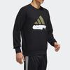 adidas Sweatshirts Men's Black Crew Neck Moderate Regular FM9405