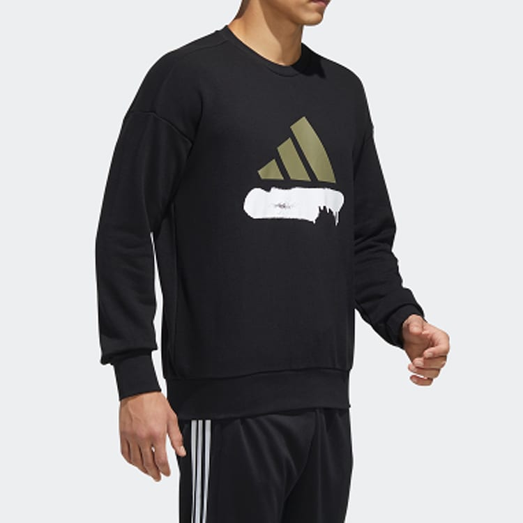 adidas Sweatshirts Men's Black Crew Neck Moderate Regular FM9405