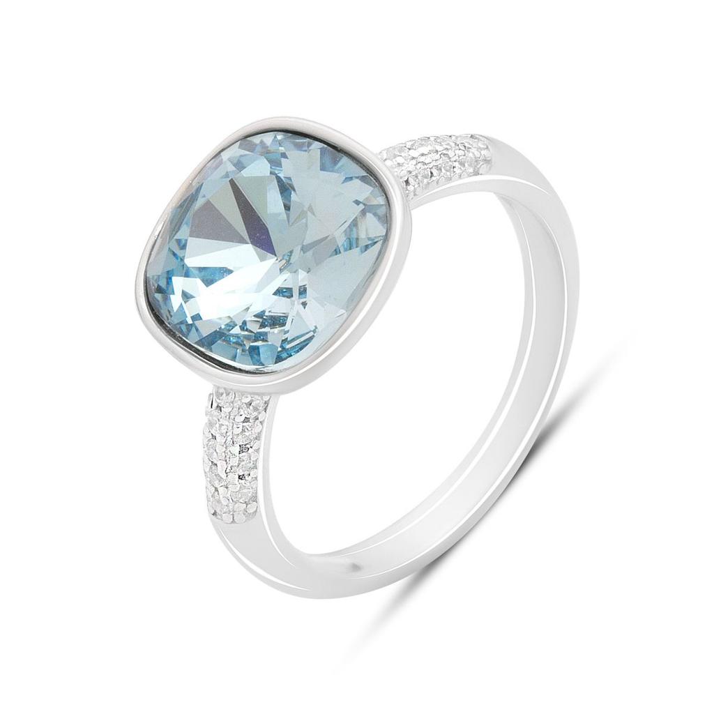 Серебряное кольцо с фианитами, вес изделия 4,38 гр (2186342)