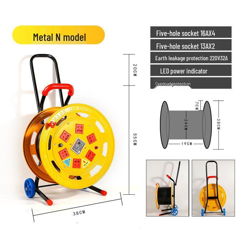 Portable Movable Cable Reel Winder and Roller Spool