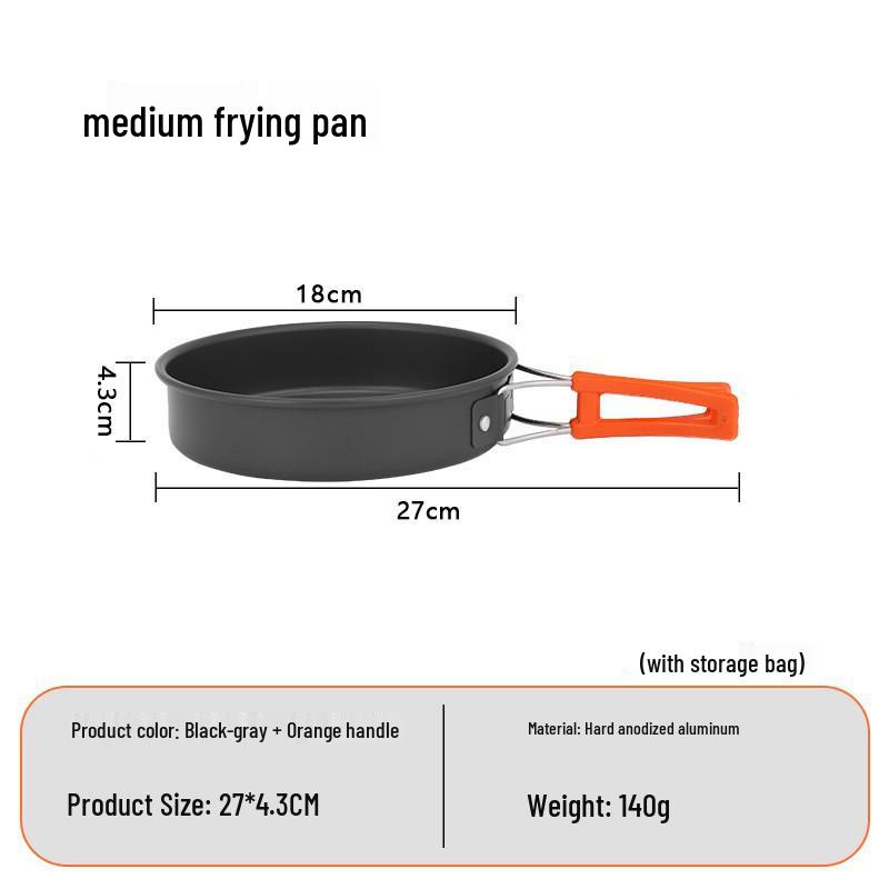 Portable Non-stick Frying Pan for 2-3 People - Ideal for Camping and Picnics