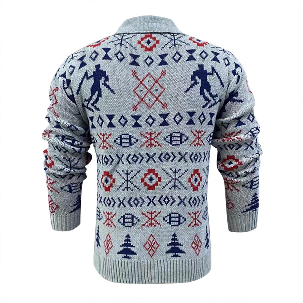 Mote Revers Casual Cardigan Kåpe Langermet Slim Strikket Genser