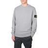 STONE ISLAND Plain Logo Crew Neck Long Sleeve Sweatshirt Men Sweatshirt Light-Gray 791563051-V0M64