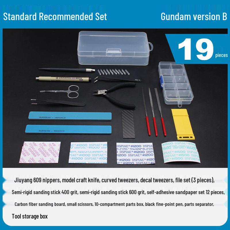 Gundam Model Beginner Kit: Sharp Nippers & Polishing Tools