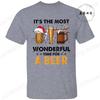 Men's Funny T-shirt Clothing It's The Most Wonderful Time for A Beer Christmas Tee Shirt Reindeer Drinking Graphic Tees Clothing