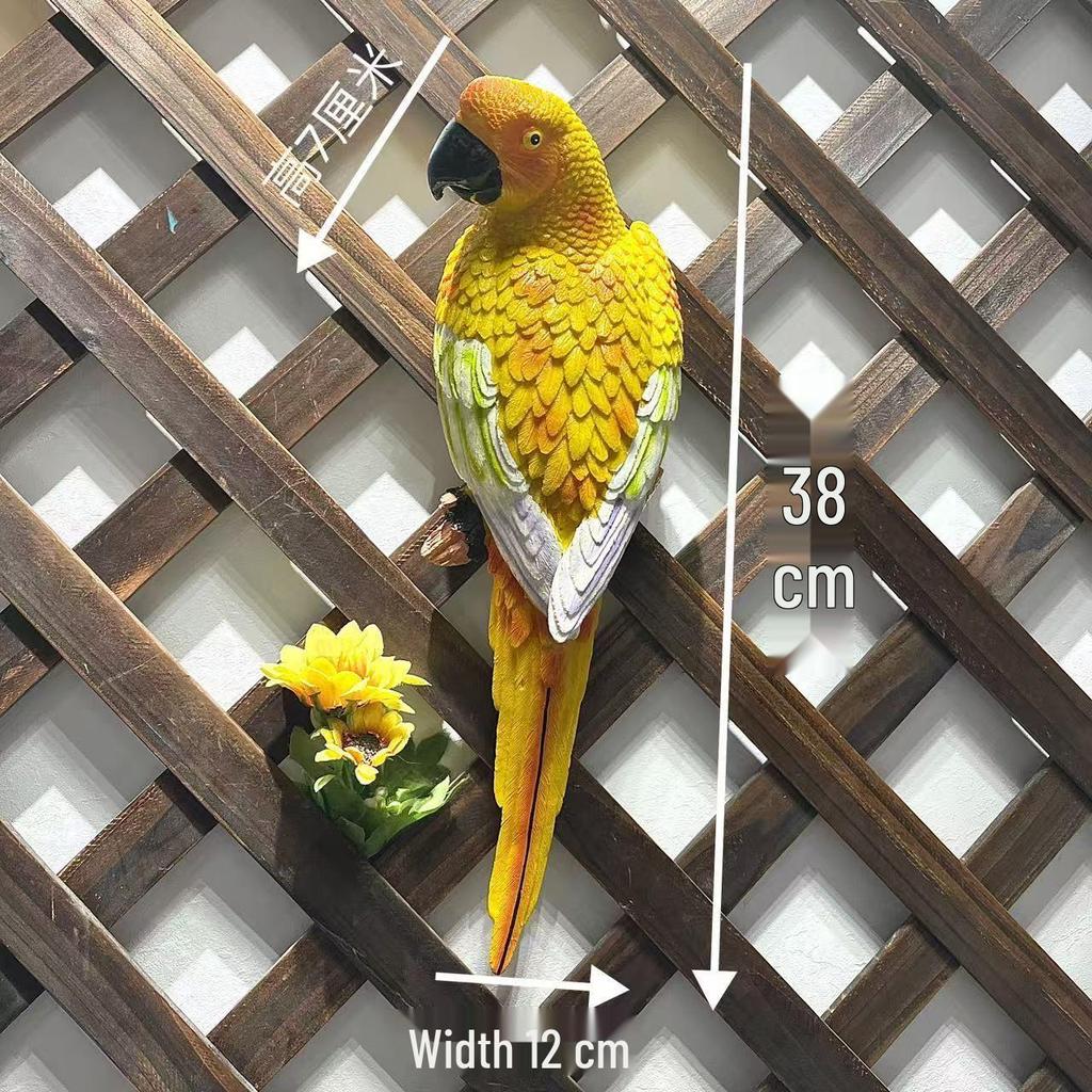 Creative Resin Macaw Cockatoo Small Bird Wall Hanging Ornament