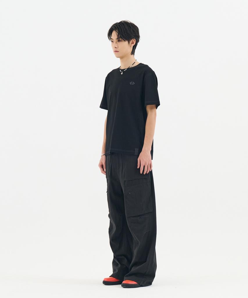 Nontaib Semi Overfit Symbol Comfy T-Shirt (Black)