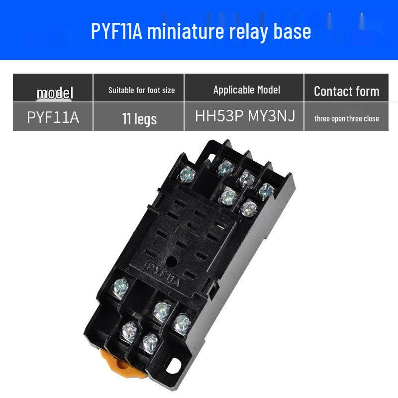 Series PYF08A/PTF11A Relay Socket: HH52P53P54P62P63P64P Base