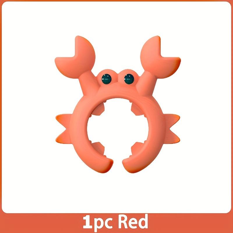 

Силиконовый зажим для ложки - Гибкий держатель для кухонных принадлежностей для плиты и посуды - Универсальный зажим для края кастрюли, Прочный аксессуар для кухонных принадлежностей красный