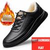 Winter High Quality Genuine Leather Flat/5cm Elevator Shoes Man Comfortable Warm Driving Shoes Slip Easy To Wear Men Casual Shoe