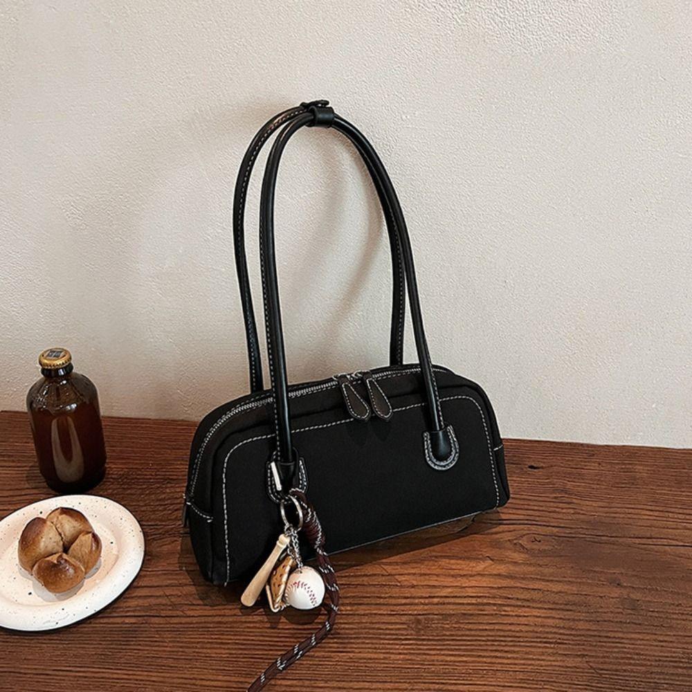 Aesthetic Faux Suede Bag Retro Single Shoulder Bag Fashion Underarm Bag  Winter