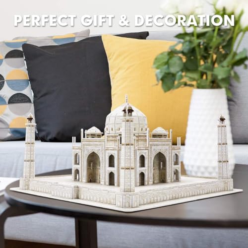 ASSYME Cubic Fan 3D Puzzle Craft Kit, Taj Mahal, DS0981h, No Glue or Tools Required