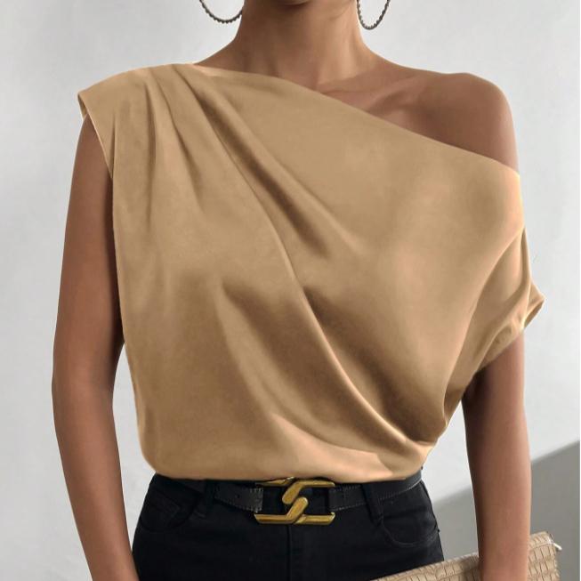 Imitation Silk Satin Halter Top 2025 Spring Solid Color Satin Pullover Sleeveless Shirt for Women Wearing Sexy Base Layer Short Top