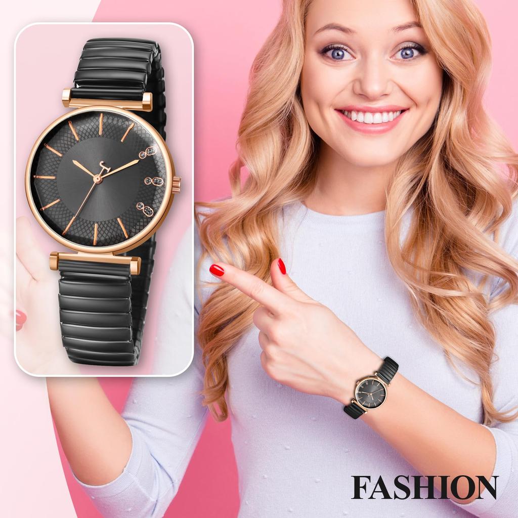Stainless Steel Bracelet Watch with Waterproof Cute and Stylish Analog One Size Fits Quartz Rose Gold Perfect Gift for Day Women's Design Display,
