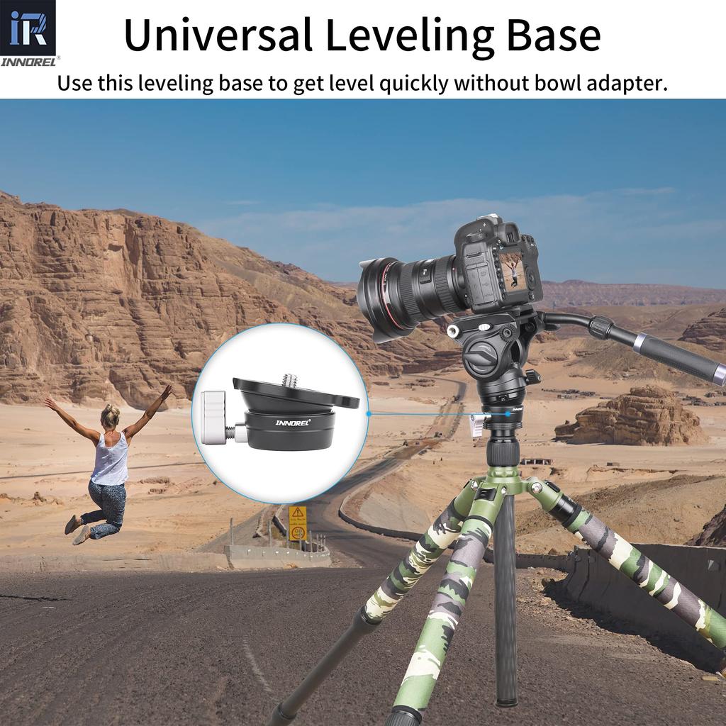 INNOREL LB50 Nivellierer Kamera-Nivellierer Justierung Niedriger Schwerpunkt aus Aluminiumlegierung Männlich Dick Maximale Tragfähigkeit Libelle für und Huffball-Tasche enthalten