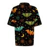 Women's Fashion Casual Lapel Short Sleeve Printed Shirt Women's Button Up Tops