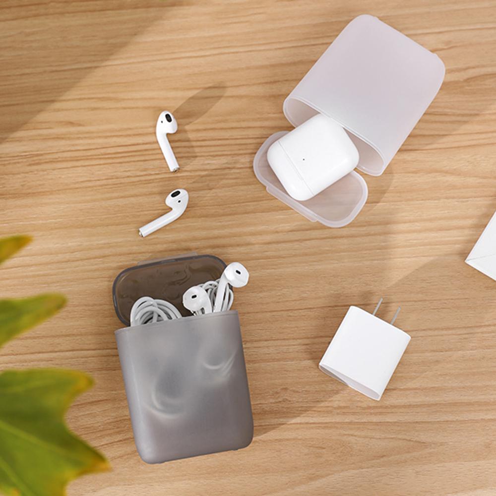 1pcs Mobile Data Cable Storage Box Headphone Charger Transparent Storage Box With Lid, Drawer Jewelry Organizer Box Organizer Dr
