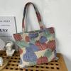 Canvas Pumpkin Embroidery Jacquard Fabric Shoulder Bag Designer Tote Bag