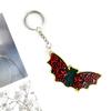 DIY Shiny Halloween Bat Keychain Silicone Mold with Hole for DIY Luggage Tag Resin Casting Mold Trinket Earring Pendant