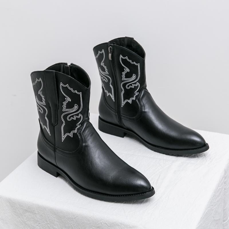 Fashion New Arrival Men Mid-Calf Boots Comfortable Retro High-top Men Shoes Fashion Leather Motorcycle Boots New Outdoor Man Biker Botas
