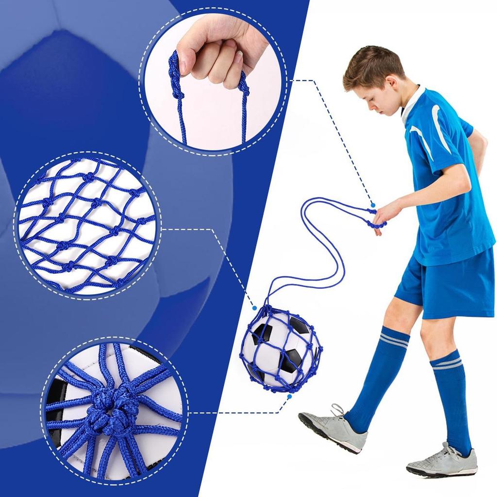 Football Dribbling & Control Rebound Trainer with Elastic Rotating Net Bag