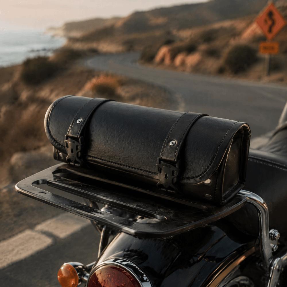 Waterproof Fork Bag Saddlebag Adjustable Straps Roll Pouch Bag Motorcycle Accessories