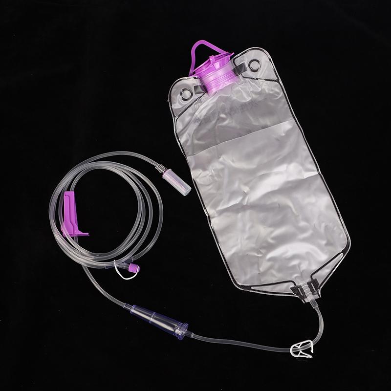 1200ml Medical Plastic Feeding Bag Enteral Nutrition Supply Bag Nasal Feeding Nutrient Gravity Pump Transparent Tube Bag