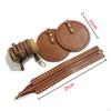 DIY Bag Making Kit With PU Leather Knitting Materials Shoulder Strap Zipper Holes Suitable for