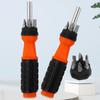 Multi-Bit Stubby Screwdriver Kit Magnentized Fixation Bit Perfect for Furniture Installation Electrical Maintenance 6in1