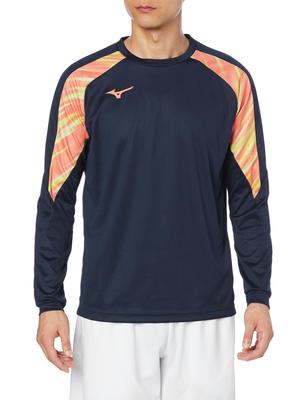 Roupa de Futebol Manga Comprida Campo e Profundo Camisa XL, Absorção de Umidade Secagem Rápida, Marinho, (P2MAA506)