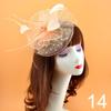 1Pc Fascinator Hat Feather Pearl Beaded Decor Girl Hair Clips Hair Accessories Headwear Flower Women's