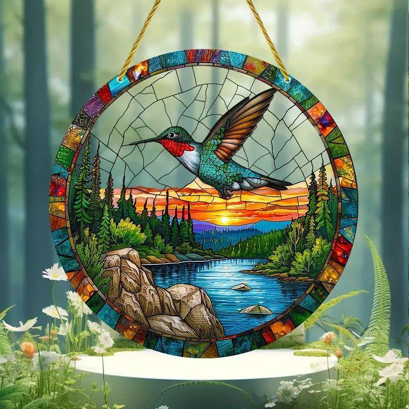 Festive Colorful Design Sun Catcher Acrylic Tree Sun Catchers Holiday Window Lights Catcher Sun Catcher 20cm for Window Home