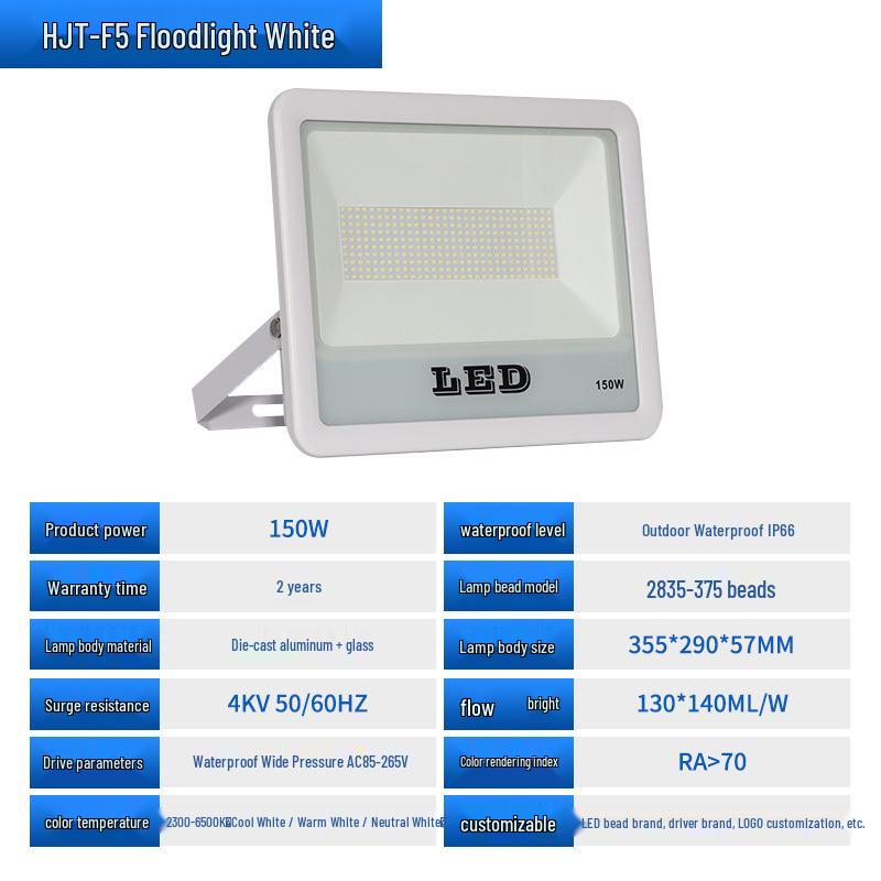 Super Bright LED Waterproof Outdoor Floodlight for Construction Sites and Courtyards