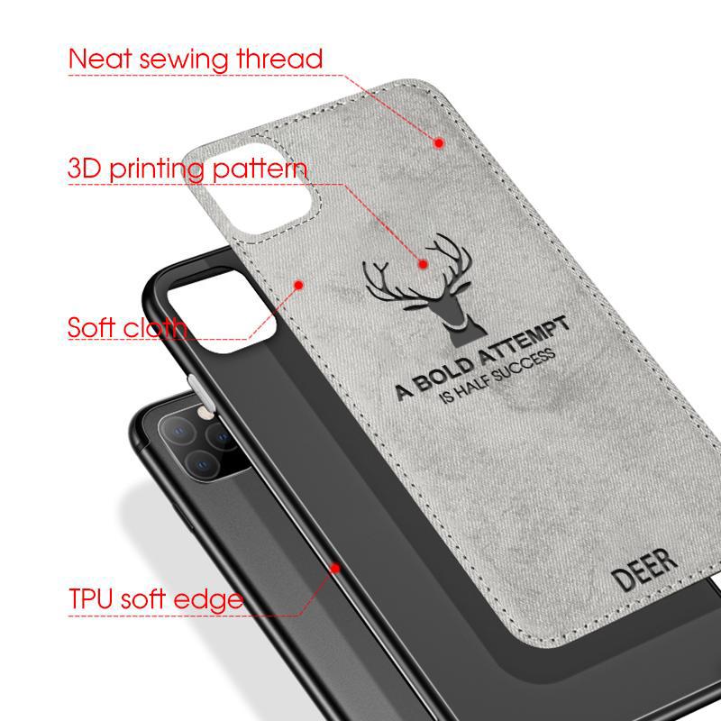 For Vivo X300 X300 Pro X200 FE Case Luxuy Brand Cloth Texture Deer Fabric Jeans Elk Cover for Vivo V70 Phone Casing