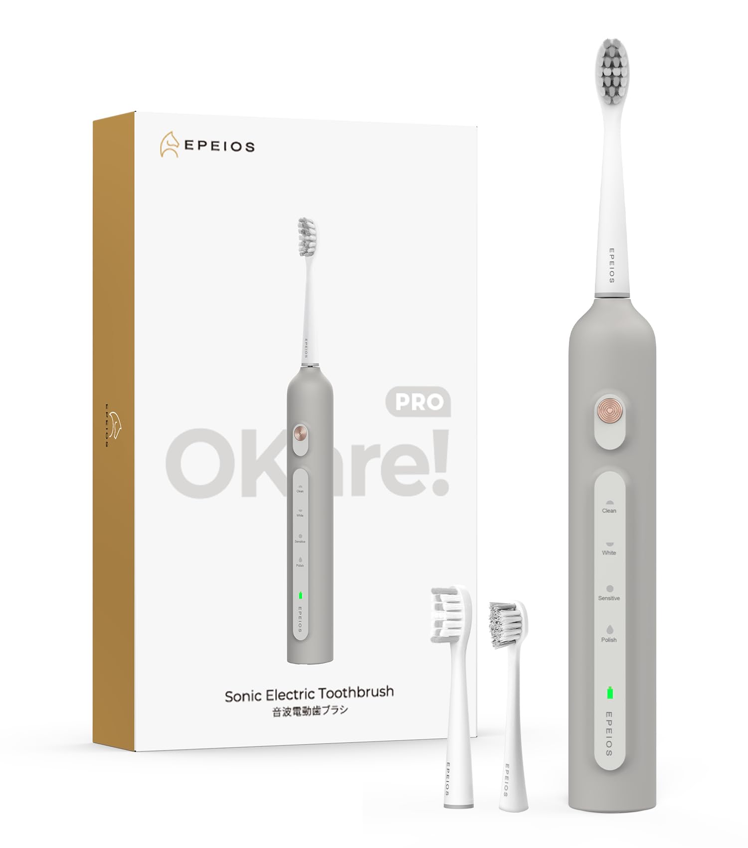 

Recommended by Epeios OKare PRO Sonic Electric Includes 2 Replacement Brush 270 Days of Quick IPX7 Memory and Makes a Great Gift Dentists Toothbrush,
