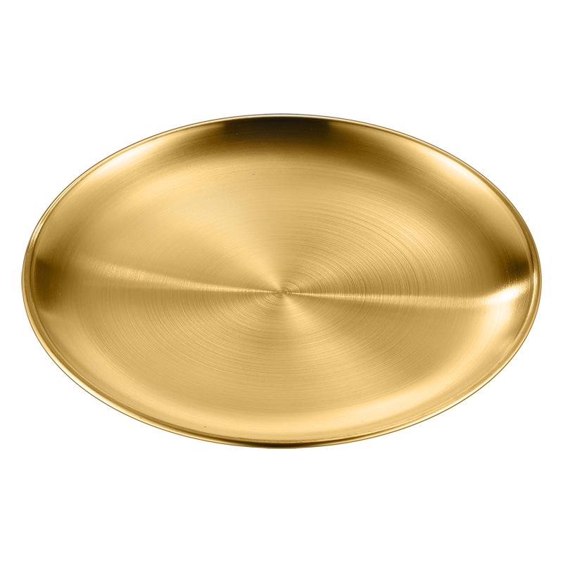 

Поднос из нержавеющей стали 304 для корейского барбекю, стейков, десертов и закусок 34 cm